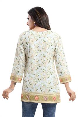 Adorable Amaze Faux Crepe Printed Short Kurti 2