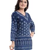 White Winner Summer Cool Printed Short Kurti