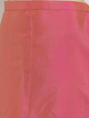 Orange printed cotton long-dresses 3