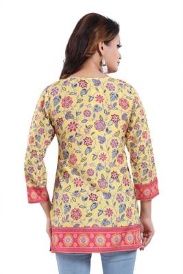 Alluring Faux Crepe Printed Short Kurti  For Women 4