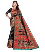 Black Banarsi Saree With Blouse Piece