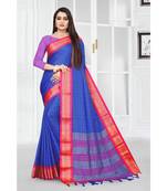 blue silk  saree with blouse piece