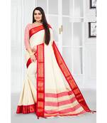 white silk saree with blouse piece