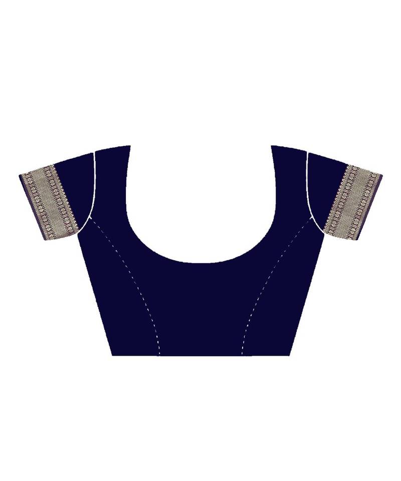 wine cotton saree with blouse piece