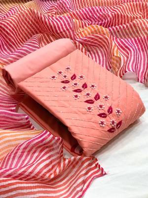 Pakistani Ethnic Wear Designer Slab Cotton Salwar Suit Unstitched 1