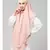 Pink Polyester georgette Triangle tow layers tie at back Ready to wear Hijab cum Naqab