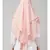 Pink Polyester georgette Triangle tow layers tie at back Ready to wear Hijab cum Naqab