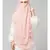 Pink Polyester georgette Triangle tow layers tie at back Ready to wear Hijab cum Naqab