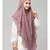 Mauve pink Polyester georgette Triangle tow layers tie at back Ready to wear Hijab cum Naqab