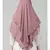 Mauve pink Polyester georgette Triangle tow layers tie at back Ready to wear Hijab cum Naqab
