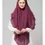Plum Polyester georgette Triangle tow layers tie at back Ready to wear Hijab cum Naqab