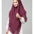 Plum Polyester georgette Triangle tow layers tie at back Ready to wear Hijab cum Naqab