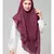 Plum Polyester georgette Triangle tow layers tie at back Ready to wear Hijab cum Naqab