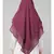 Plum Polyester georgette Triangle tow layers tie at back Ready to wear Hijab cum Naqab