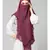 Plum Polyester georgette Triangle tow layers tie at back Ready to wear Hijab cum Naqab
