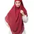 Maroon Polyester georgette Triangle tow layers tie at back Ready to wear Hijab cum Naqab