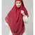 Maroon Polyester georgette Triangle tow layers tie at back Ready to wear Hijab cum Naqab