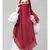 Maroon Polyester georgette Triangle tow layers tie at back Ready to wear Hijab cum Naqab