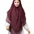 Wine Polyester georgette Triangle tow layers tie at back Ready to wear Hijab cum Naqab