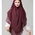 Wine Polyester georgette Triangle tow layers tie at back Ready to wear Hijab cum Naqab