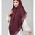 Wine Polyester georgette Triangle tow layers tie at back Ready to wear Hijab cum Naqab