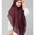 Wine Polyester georgette Triangle tow layers tie at back Ready to wear Hijab cum Naqab