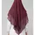 Wine Polyester georgette Triangle tow layers tie at back Ready to wear Hijab cum Naqab