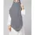 Grey Polyester georgette Triangle tow layers tie at back Ready to wear Hijab cum Naqab