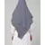 Grey Polyester georgette Triangle tow layers tie at back Ready to wear Hijab cum Naqab