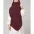 Brown  Polyester georgette Triangle tow layers tie at back Ready to wear Hijab cum Naqab
