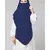 Navy  Polyester georgette Triangle tow layers tie at back Ready to wear Hijab cum Naqab