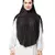 Black 100% Viscose Knits/ Hosiery gathered Instant Ready to Wear Prayer Hijab