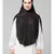 Black 100% Viscose Knits/ Hosiery gathered Instant Ready to Wear Prayer Hijab
