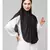Black 100% Viscose Knits/ Hosiery gathered Instant Ready to Wear Prayer Hijab