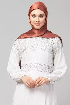 Rose gold Silky Satin Royal Touch Silky Shiny Solid Hijab