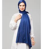 Royal blue Silky Satin Royal Touch Silky Shiny Solid Hijab