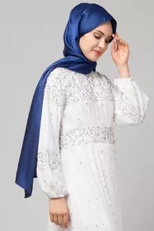Royal blue Silky Satin Royal Touch Silky Shiny Solid Hijab