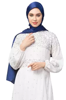 Royal blue Silky Satin Royal Touch Silky Shiny Solid Hijab