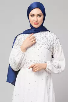 Royal blue Silky Satin Royal Touch Silky Shiny Solid Hijab
