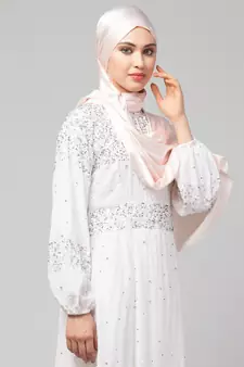 Pastel Pink Silky Satin Royal Touch Silky Shiny Solid Hijab