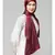 Scarlet Maroon Silky Satin Royal Touch Silky Shiny Solid Hijab