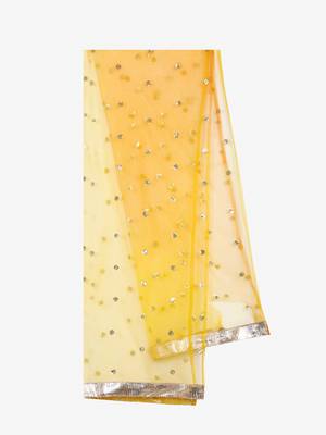Saka Designs Orange and Magenta Lehenga choli with flowers on the yoke 4