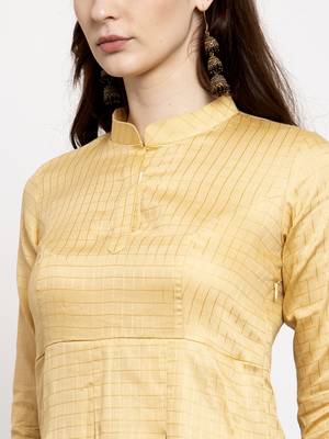 Gold printed viscose rayon short-dresses 2