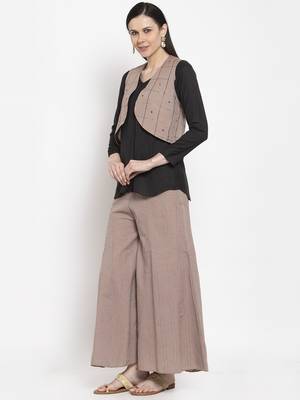 Black printed viscose rayon long-dresses 5