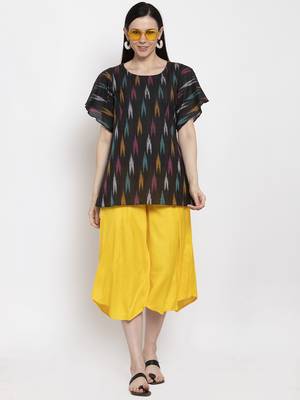 Black plain cotton short-dresses 4