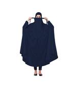 Navy Blue 100% Viscose Knits-Jersey Extra Nose Piece Head To Toe Free Size hijab