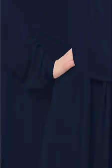 Navy Blue 100% Viscose Knits-Jersey Extra Nose Piece Head To Toe Free Size hijab