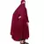 Maroon 100% Viscose Knits-Jersey Extra Nose Piece Head To Toe Free Size hijab