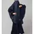 Navy Premium Shine Nida  Two pc Khimer & Skirt Ready to wear Instant Hijab cum Naqab Set