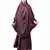 Plum Premium Shine Nida  Two pc Khimer & Skirt Ready to wear Instant Hijab cum Naqab Set